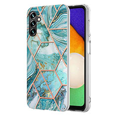 Custodia Silicone Gel Morbida Fantasia Modello Cover Y01B per Samsung Galaxy A04s Verde Pastello
