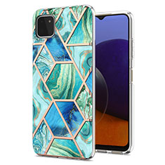 Custodia Silicone Gel Morbida Fantasia Modello Cover Y01B per Samsung Galaxy A22s 5G Verde