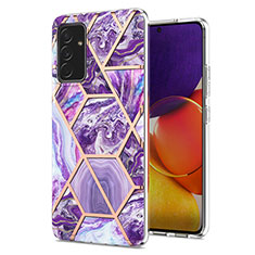 Custodia Silicone Gel Morbida Fantasia Modello Cover Y01B per Samsung Galaxy A24 4G Viola