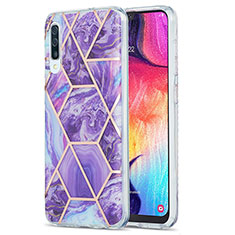 Custodia Silicone Gel Morbida Fantasia Modello Cover Y01B per Samsung Galaxy A30S Viola