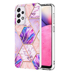 Custodia Silicone Gel Morbida Fantasia Modello Cover Y01B per Samsung Galaxy A33 5G Lavanda