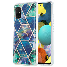 Custodia Silicone Gel Morbida Fantasia Modello Cover Y01B per Samsung Galaxy M40S Verde Notte