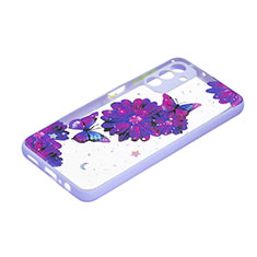 Custodia Silicone Gel Morbida Fantasia Modello Cover Y01X per Samsung Galaxy A04s Viola