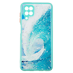 Custodia Silicone Gel Morbida Fantasia Modello Cover Y01X per Samsung Galaxy A22 4G Verde