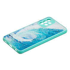 Custodia Silicone Gel Morbida Fantasia Modello Cover Y01X per Samsung Galaxy A52 5G Verde