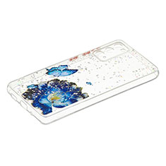 Custodia Silicone Gel Morbida Fantasia Modello Cover Y01X per Samsung Galaxy S20 FE 4G Blu