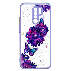 Custodia Silicone Gel Morbida Fantasia Modello Cover Y01X per Xiaomi Poco M2 Viola