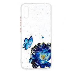 Custodia Silicone Gel Morbida Fantasia Modello Cover Y01X per Xiaomi Redmi 9A Blu