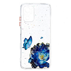 Custodia Silicone Gel Morbida Fantasia Modello Cover Y01X per Xiaomi Redmi Note 10S 4G Blu