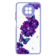 Custodia Silicone Gel Morbida Fantasia Modello Cover Y01X per Xiaomi Redmi Note 9 5G Viola