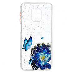 Custodia Silicone Gel Morbida Fantasia Modello Cover Y01X per Xiaomi Redmi Note 9 Pro Max Blu