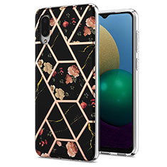 Custodia Silicone Gel Morbida Fantasia Modello Cover Y02B per Samsung Galaxy A02 Nero