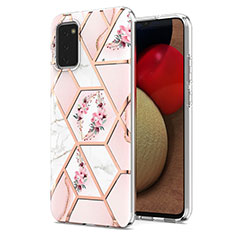 Custodia Silicone Gel Morbida Fantasia Modello Cover Y02B per Samsung Galaxy A02s Rosa