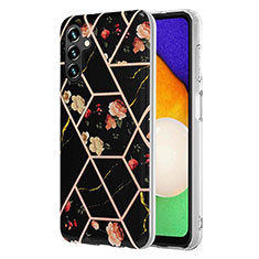 Custodia Silicone Gel Morbida Fantasia Modello Cover Y02B per Samsung Galaxy A04s Nero
