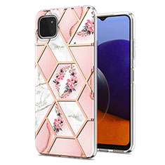 Custodia Silicone Gel Morbida Fantasia Modello Cover Y02B per Samsung Galaxy A22s 5G Rosa