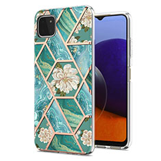 Custodia Silicone Gel Morbida Fantasia Modello Cover Y02B per Samsung Galaxy A22s 5G Verde