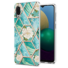 Custodia Silicone Gel Morbida Fantasia Modello Cover Y02B per Samsung Galaxy M02 Verde