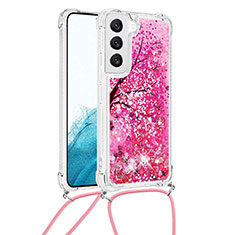 Custodia Silicone Gel Morbida Fantasia Modello Cover Y02B per Samsung Galaxy S21 5G Rosa Caldo