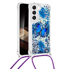 Custodia Silicone Gel Morbida Fantasia Modello Cover Y02B per Samsung Galaxy S24 Plus 5G Blu