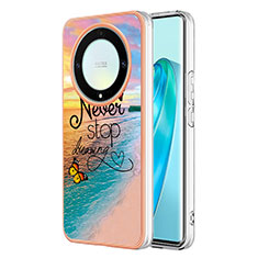 Custodia Silicone Gel Morbida Fantasia Modello Cover Y03B per Huawei Honor X9a 5G Multicolore