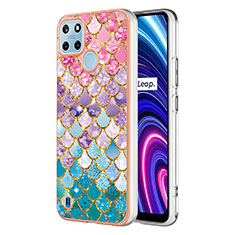 Custodia Silicone Gel Morbida Fantasia Modello Cover Y03B per Realme C21Y Colorato