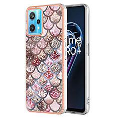 Custodia Silicone Gel Morbida Fantasia Modello Cover Y03B per Realme Narzo 50 Pro 5G Marrone