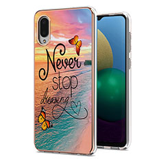 Custodia Silicone Gel Morbida Fantasia Modello Cover Y03B per Samsung Galaxy A02 Multicolore