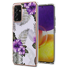 Custodia Silicone Gel Morbida Fantasia Modello Cover Y03B per Samsung Galaxy A24 4G Viola