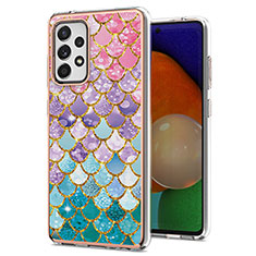 Custodia Silicone Gel Morbida Fantasia Modello Cover Y03B per Samsung Galaxy A52 5G Colorato
