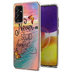 Custodia Silicone Gel Morbida Fantasia Modello Cover Y03B per Samsung Galaxy A82 5G Multicolore