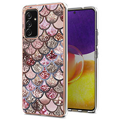 Custodia Silicone Gel Morbida Fantasia Modello Cover Y03B per Samsung Galaxy M34 5G Marrone