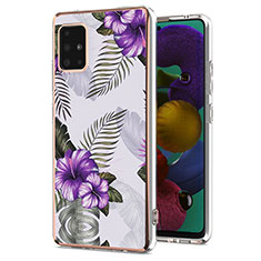 Custodia Silicone Gel Morbida Fantasia Modello Cover Y03B per Samsung Galaxy M40S Viola