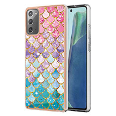 Custodia Silicone Gel Morbida Fantasia Modello Cover Y03B per Samsung Galaxy Note 20 5G Colorato
