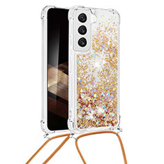 Custodia Silicone Gel Morbida Fantasia Modello Cover Y03B per Samsung Galaxy S25 5G Oro