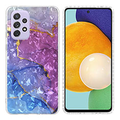 Custodia Silicone Gel Morbida Fantasia Modello Cover Y04B per Samsung Galaxy A13 4G Viola