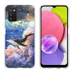 Custodia Silicone Gel Morbida Fantasia Modello Cover Y04B per Samsung Galaxy M02s Multicolore