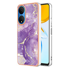 Custodia Silicone Gel Morbida Fantasia Modello Cover Y05B per Huawei Honor X7 Viola