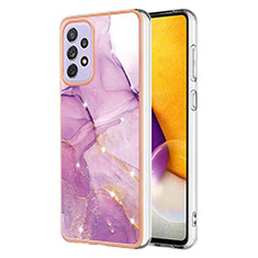 Custodia Silicone Gel Morbida Fantasia Modello Cover Y05B per Samsung Galaxy A23 5G Lavanda