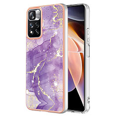 Custodia Silicone Gel Morbida Fantasia Modello Cover Y05B per Xiaomi Mi 11i 5G (2022) Viola