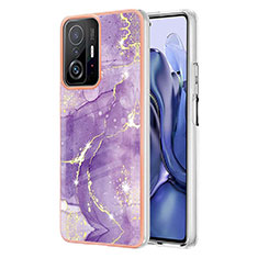 Custodia Silicone Gel Morbida Fantasia Modello Cover Y05B per Xiaomi Mi 11T 5G Viola