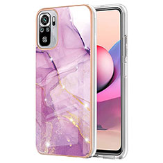 Custodia Silicone Gel Morbida Fantasia Modello Cover Y05B per Xiaomi Redmi Note 10S 4G Lavanda