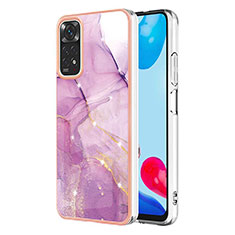 Custodia Silicone Gel Morbida Fantasia Modello Cover Y05B per Xiaomi Redmi Note 11 4G (2022) Lavanda