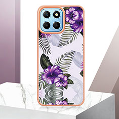 Custodia Silicone Gel Morbida Fantasia Modello Cover Y06B per Huawei Honor 70 Lite 5G Viola