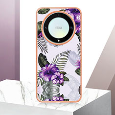 Custodia Silicone Gel Morbida Fantasia Modello Cover Y06B per Huawei Honor Magic5 Lite 5G Viola