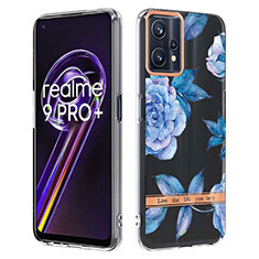 Custodia Silicone Gel Morbida Fantasia Modello Cover Y06B per Realme 9 Pro+ Plus 5G Blu