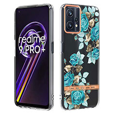 Custodia Silicone Gel Morbida Fantasia Modello Cover Y06B per Realme 9 Pro+ Plus 5G Ciano