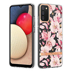 Custodia Silicone Gel Morbida Fantasia Modello Cover Y06B per Samsung Galaxy A03s Rosa