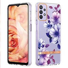 Custodia Silicone Gel Morbida Fantasia Modello Cover Y06B per Samsung Galaxy A13 4G Viola