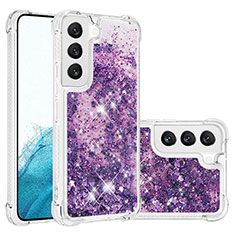 Custodia Silicone Gel Morbida Fantasia Modello Cover Y06B per Samsung Galaxy S21 FE 5G Viola