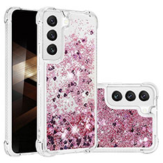 Custodia Silicone Gel Morbida Fantasia Modello Cover Y06B per Samsung Galaxy S24 5G Oro Rosa